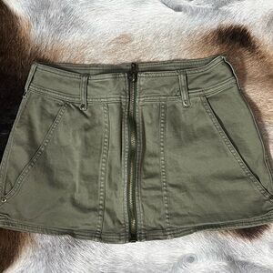 Free People Green Mini Skirt